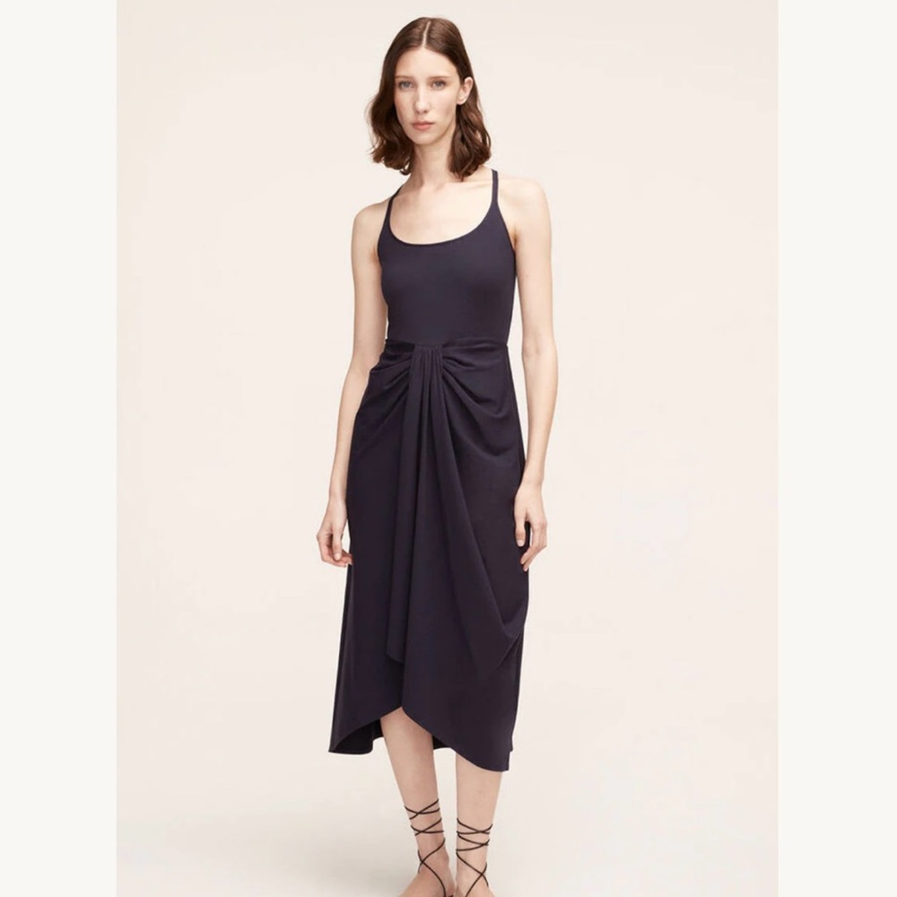 Rebecca Taylor Sarong Drape Midi Dress